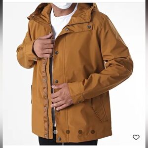 CELIO Manteau Rualaski Camel Men's Tan Hooded Jacket - M